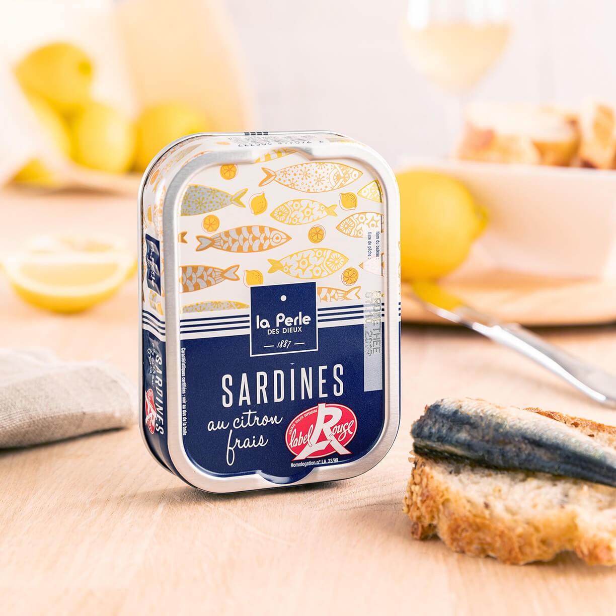 Sardines Label Rouge au citron frais