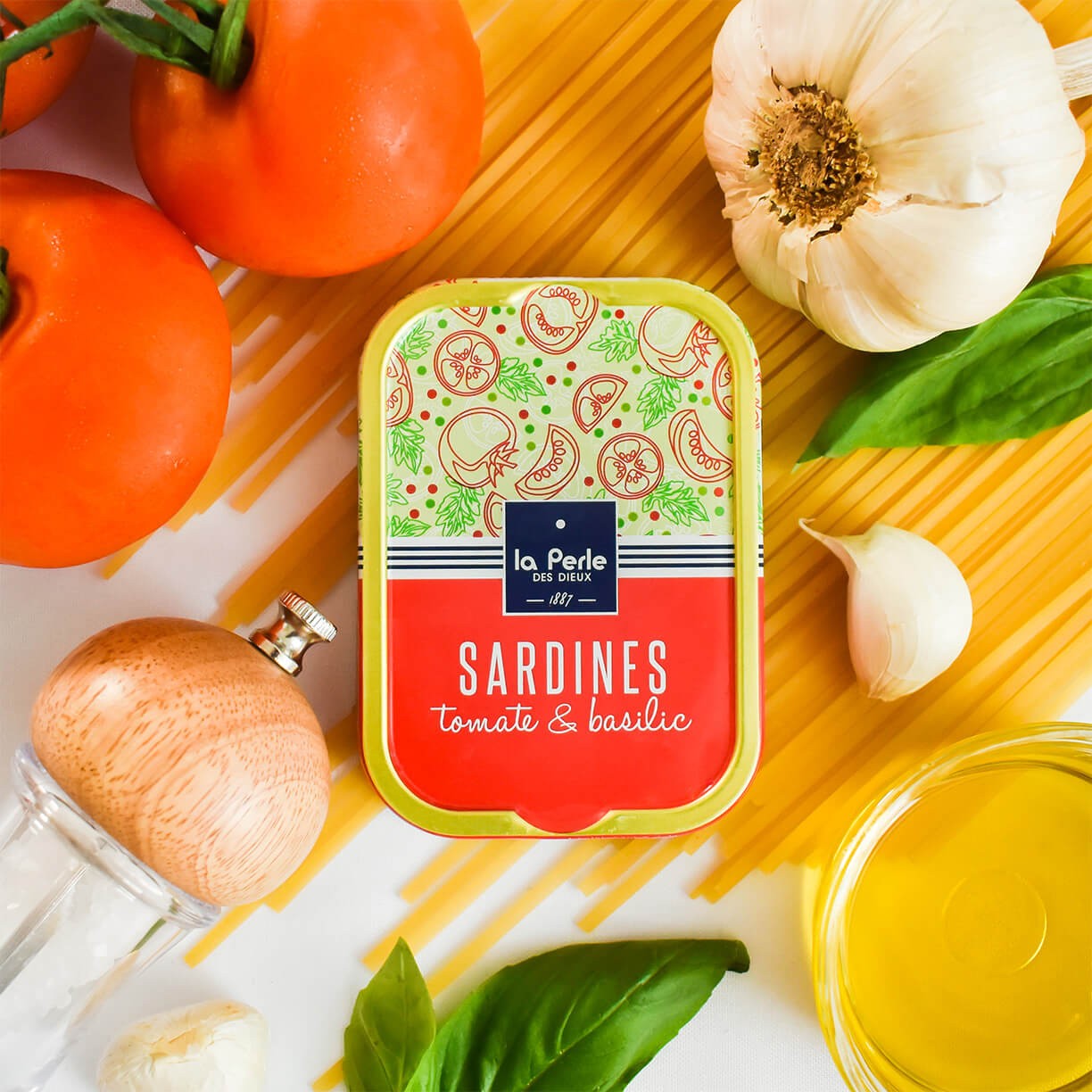 Sardines à la tomate et au basilic