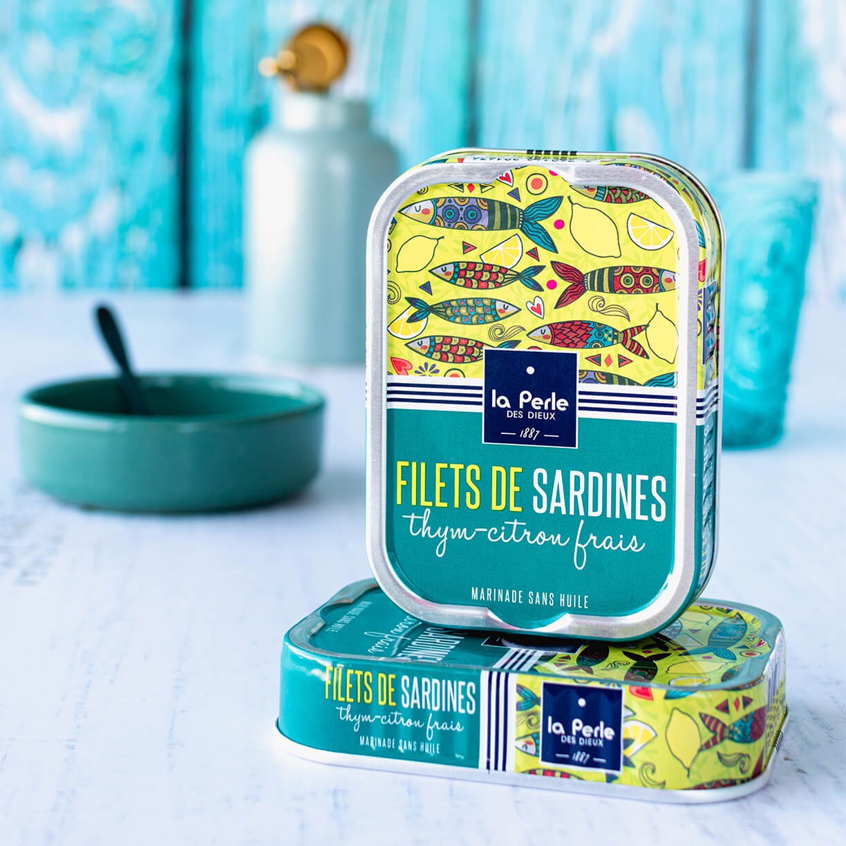 Filets de sardines sans huile au thym et au citron frais