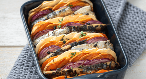 Tian aux légumes d'hiver et aux sardines
