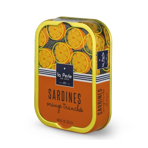 Sardines à l'huile de colza et à l'orange tranchée