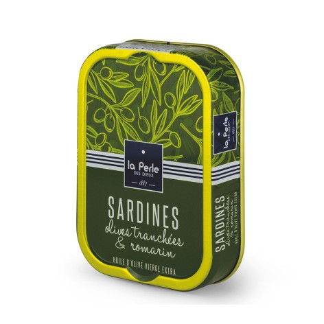 Sardines aux olives tranchées et au romarin
