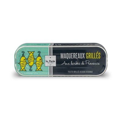 Lot de 4 boîtes de maquereaux grillés aux herbes de Provence