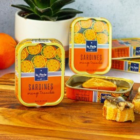 Sardines à l'huile de colza et à l'orange tranchée