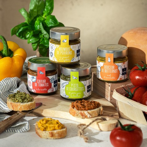 Pesto de courgette et petits pois au basilic